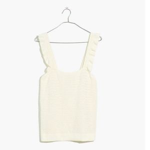 Madewell Crocheted Ruffle-Strap Sweater Tank